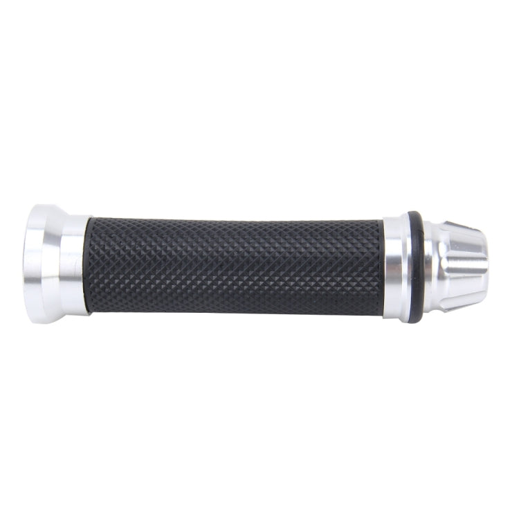 2 PCS Motorcycle Net Texture Metal Left Handle Bar Grips with Rubber Cover for Yamaha, Left Yamaha