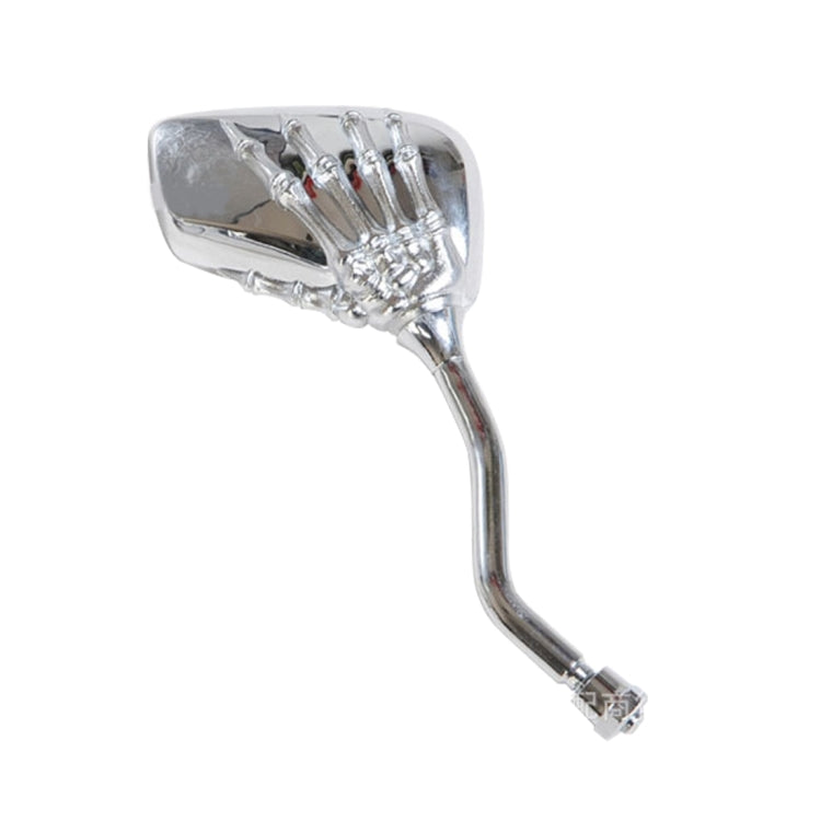 2 PCS Motorcycle Universal Ghost Hand Style Plating Metal Shell Holder Rear VIew Mirror, Ghost Hand