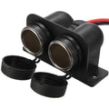 Car Motorcycle ABS Dual Port Cigar Socket Adaptor, Dual Port