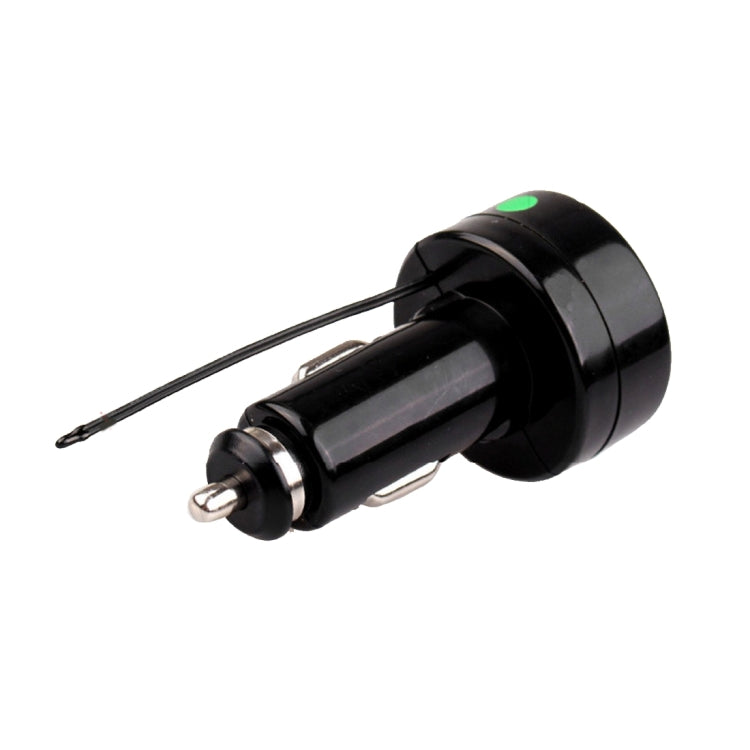 2 in 1 Universal Car Digital Voltage Meter Temperature Meter (Random Color Delivery), Without USB Charger
