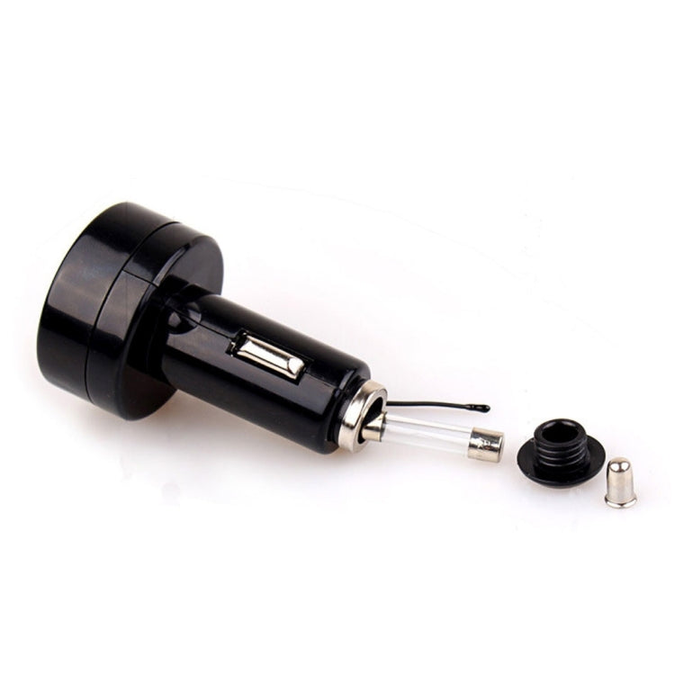 2 in 1 Universal Car Digital Voltage Meter Temperature Meter (Random Color Delivery), Without USB Charger
