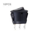 10 PCS Car Auto Universal DIY 3 Pin Round Cap OFF- ON Push Button, 3 Pin