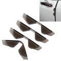3R 3R-2107 4 PCS Rubber Car Side Door Edge Free Bending Protection Guards Cover Trims Stickers, Coffee, Transparent