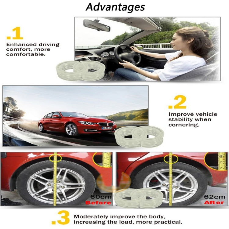 2 PCS Car Auto A Type Shock Absorber Spring Bumper Power Cushion Buffer, Spring Spacing: 47mm, Colloid Height: 80mm, A  Type（Spring Spacing: 47mm, Height: 80mm）