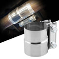 2.25 inch Car Turbo Exhaust Downpipe Stainless Steel Lap Joint Band Clamp, 2.25 inch