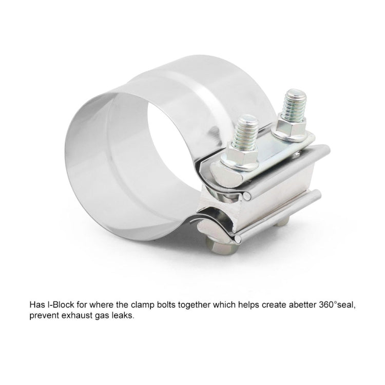 3 inch Car Turbo Exhaust Downpipe Stainless Steel Lap Joint Band Clamp, 3 inch