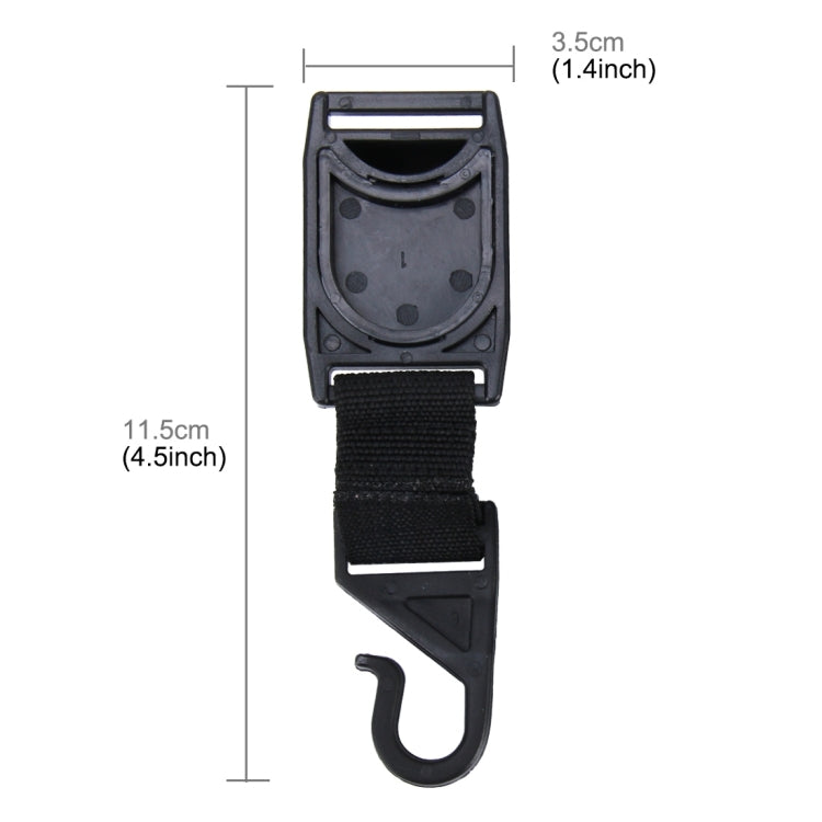 2 PCS SHUNWEI SW-2504 Plastic Hook Holder for Car Seat Headrest Backrest, Max Load: 6kg, SW-2504