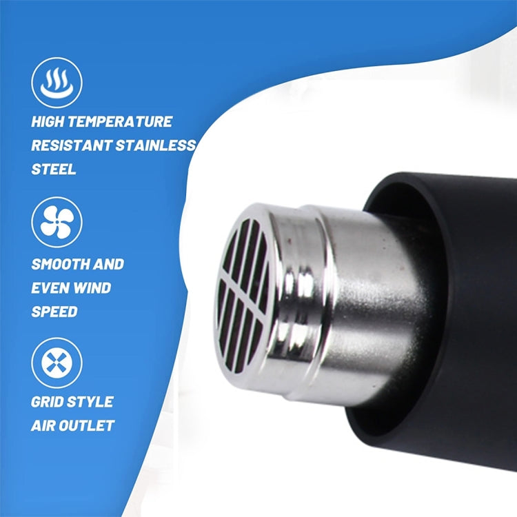 DINGGUAGUA 1800W Industrial Heavy Duty Professional Adjustable Temperature Heat Air Gun Tool, 50  to 650 Degrees US Plug
