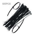 500 PCS 5mm*250mm Nylon Cable Ties, 5mm*250mm Black, 5mm*250mm White