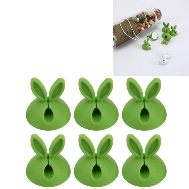 6 PCS CC-941 Rabbit Shape Single Hole Cable Clips Holder, Cable Management System and Cord Organizer Solution, 6 PCS C Rabbit Shape(Yellow), 6 PCS C Rabbit Shape(Pink), 6 PCS C Rabbit Shape(Green)