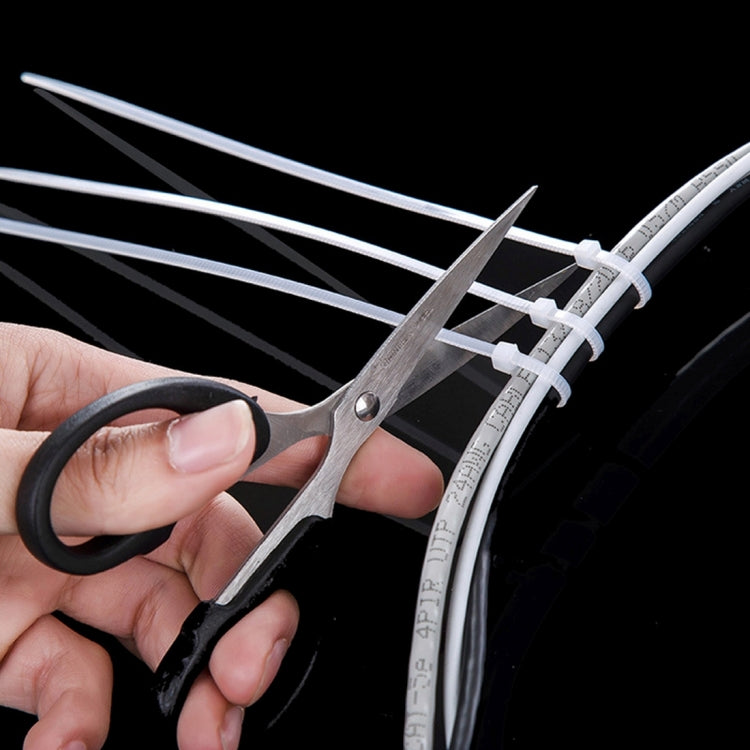 250 PCS 8mm*300mm Nylon Cable Ties, 8mm*300mm Black, 8mm*300mm White