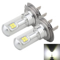 2 PCS  H7 40W 800 LM 6000K 8 CREE LEDs Car Fog Lights, DC 12V, H7