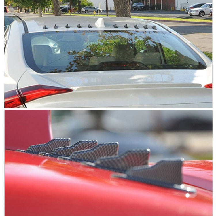 10 PCS Universal Car Black Shark Fin Diffuser Vortex Generator Roof Spoiler, Black