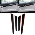 4 PCS Car Carbon Fiber Red Inner Door Panel Decorative Sticker for Mercedes-Benz W204 2007-2013, Red Inner Door Panel