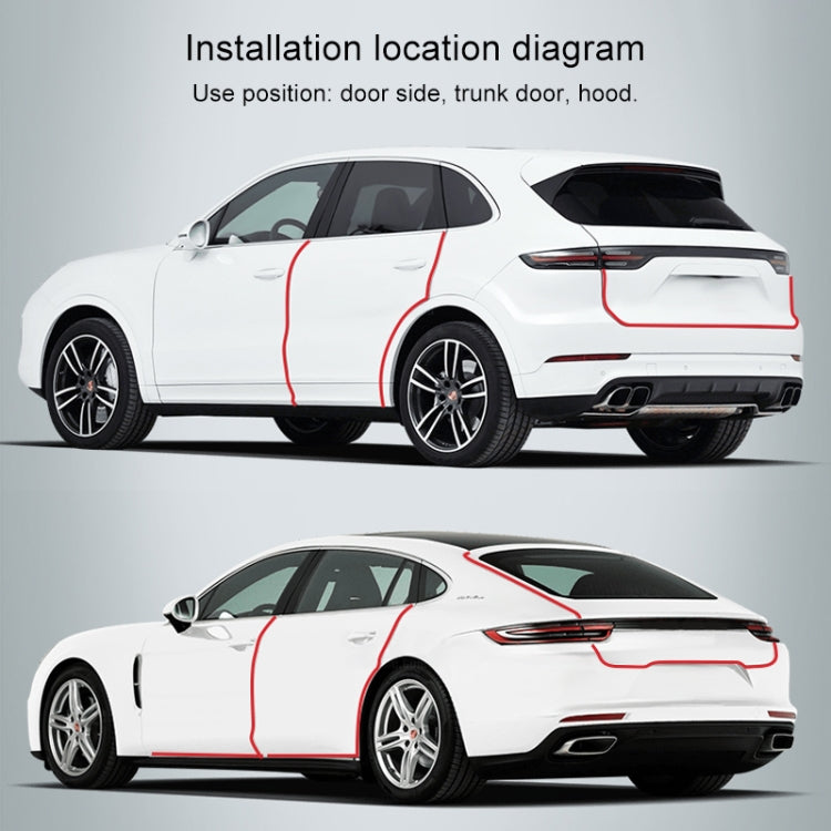 Universal Car Door Invisible Anti-collision Strip Protection Guards Trims Stickers Tape, Size: 7cm x 10m, Size: 7cm x 10m