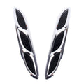 2PCS V-623 JDM Style Plastic Decorative Air Flow Intake Turbo Bonnet Hood Side Vent Cover With Self-adhesive Stick, V-623