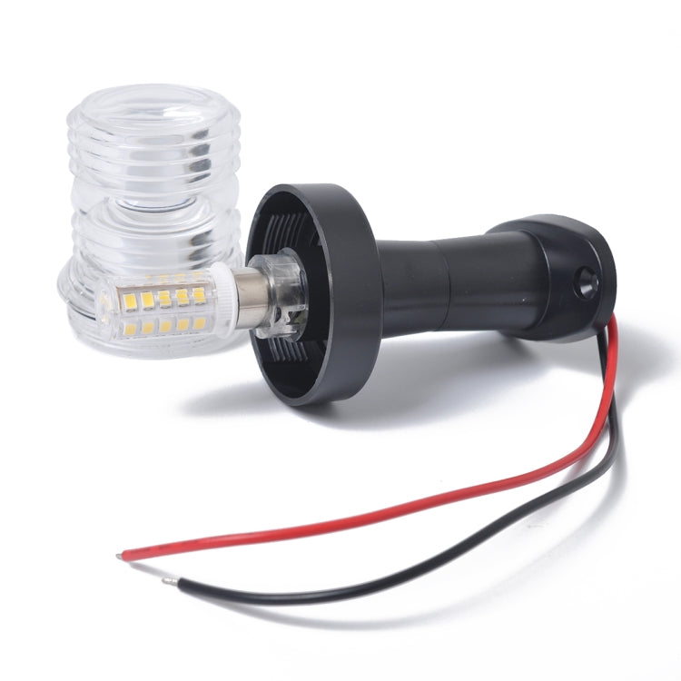 DC 12V 3W Marine Boat Yacht Stern Anchor LED Navigation Pedestal Light All Round 360 Degree White Light, LED Navigation Pedestal Light  White Light