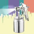 W-77 Paint Spray Gun Sprayer lower Pot Pneumatic Tool for Home Car, Hole diameter: 3mm, Paint Spray Gun