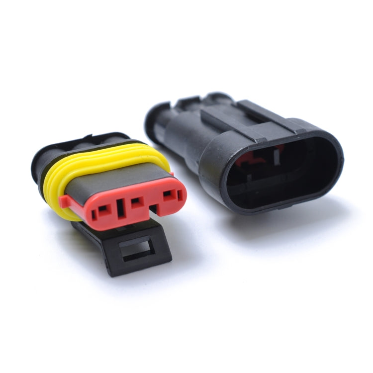 10 Sets 3 Pins Way Sealed Waterproof Electrical Wire Connector Plug Terminal Car Auto Set, A0312