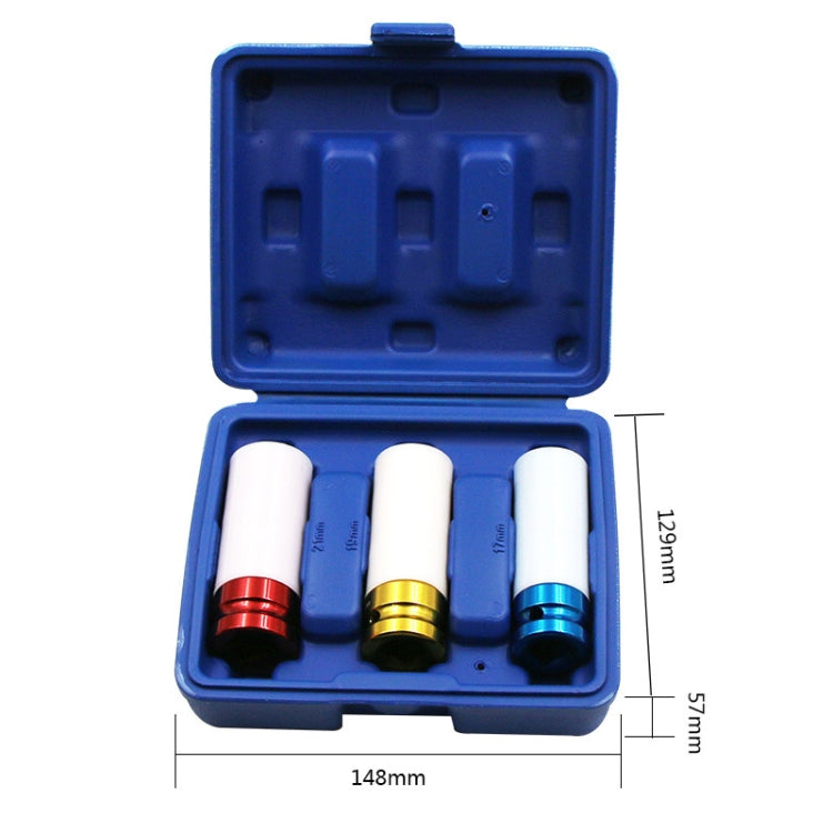 3 PCS Colorful Car Bicycle Motorcycle Tyre Protection Sleeve, 3 PCS