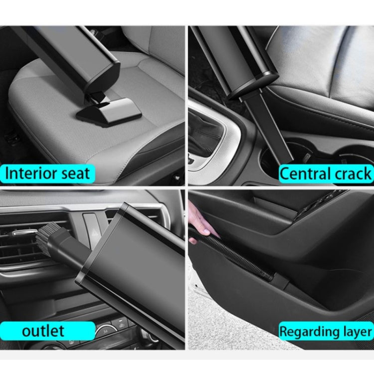 Car Portable Wireless 120W Handheld Powerful Vacuum Cleaner, Wireless (Black), Wireless (White)