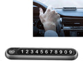 Hidden Number Metal Car Temporary Parking Number Plate Parking Card, Parking Card (Grey), Parking Card(Silver)