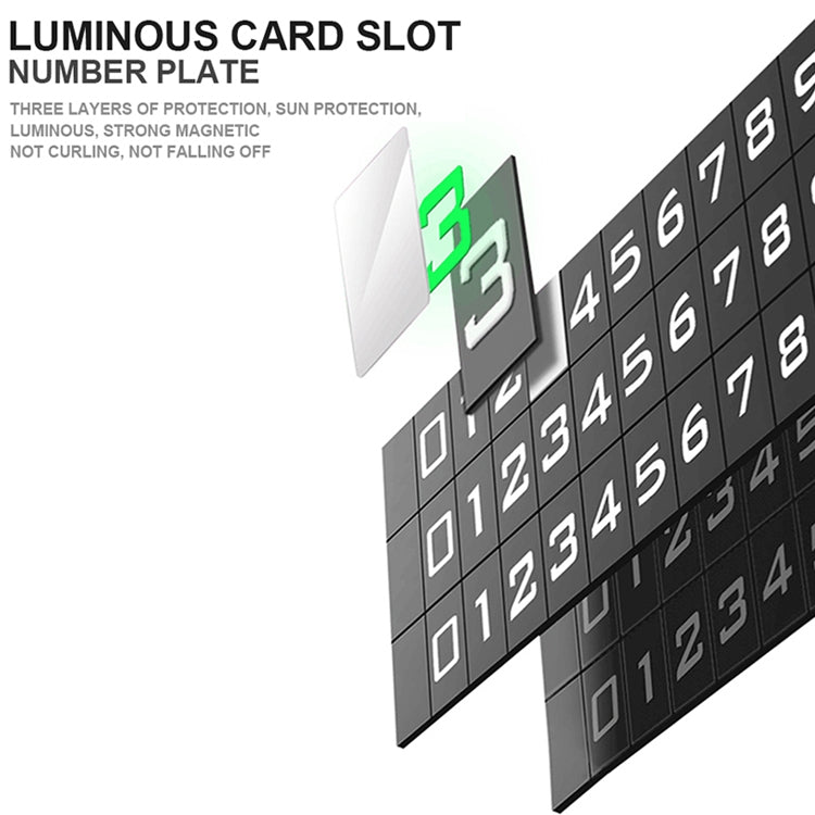 Hidden Number Metal Car Temporary Parking Number Plate Parking Card, Parking Card (Grey), Parking Card(Silver)
