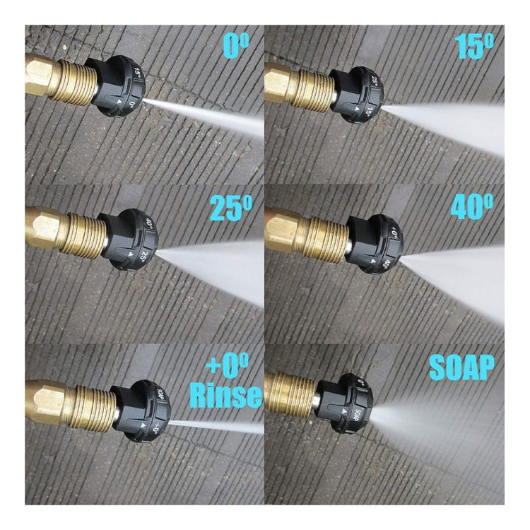 Multifunctional 6-in-1 Multi-hole Nozzle High-pressure Cleaner Car Washing Nozzle, 6-in-1 Multi-hole Nozzle