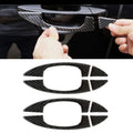 8 PCS Car Carbon Fiber Door Inner and Outer Handle Panel Decorative Sticker for Volkswagen Touareg, Door Inner and Outer Handle