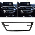 Car Carbon Fiber CD Panel Decorative Sticker for BMW 5 Series G38 528Li / 530Li / 540Li 2018, CD Panel