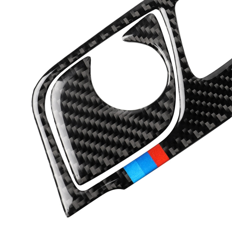 2 in 1 Car Tricolor Carbon Fiber Gear Position Panel Decorative Sticker for BMW 5 Series G38 528Li / 530Li / 540Li 2018, Left Drive, Gear Position (2 in 1)