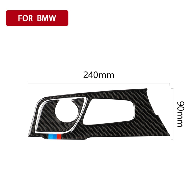 2 in 1 Car Tricolor Carbon Fiber Gear Position Panel Decorative Sticker for BMW 5 Series G38 528Li / 530Li / 540Li 2018, Left Drive, Gear Position (2 in 1)