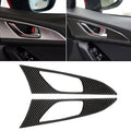 2 PCS Car Carbon Fiber Door Inner Handle Outer Frame Decorative Sticker for Mazda Axela 2014 / 2017-2018, Door Inner Handle Outer Frame