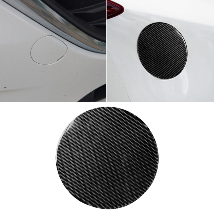Car Carbon Fiber Fuel Tank Cap Decorative Sticker for Mazda Axela 2013-2018, Fuel Tank Cap