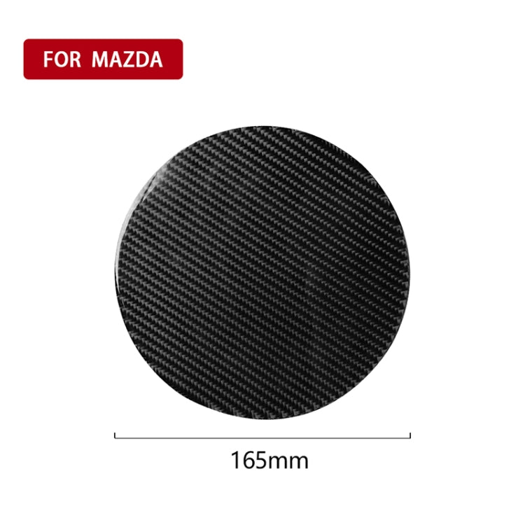Car Carbon Fiber Fuel Tank Cap Decorative Sticker for Mazda Axela 2013-2018, Fuel Tank Cap