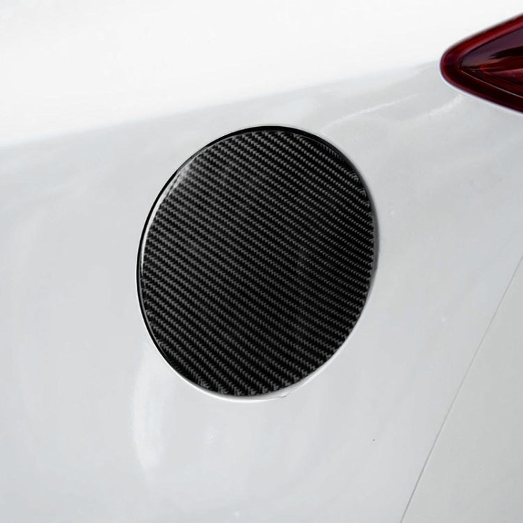 Car Carbon Fiber Fuel Tank Cap Decorative Sticker for Mazda Axela 2013-2018, Fuel Tank Cap