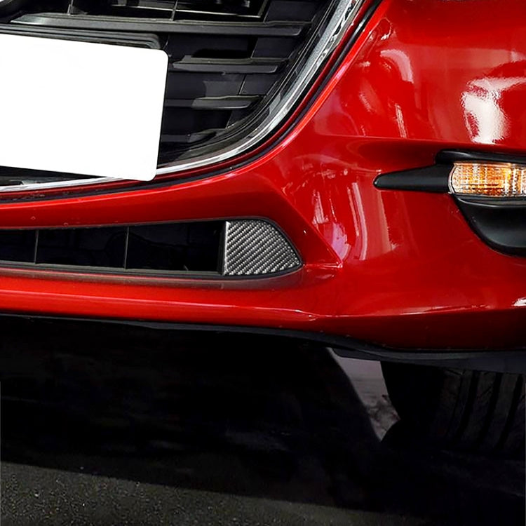 Car Carbon Fiber Front Bumper Decorative Sticker for Mazda Axela 2017-2018, Front Bumper