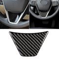 Car Carbon Fiber Steering Wheel Decorative Sticker for Toyota Eighth Generation Camry 2018-2019, Steering Wheel