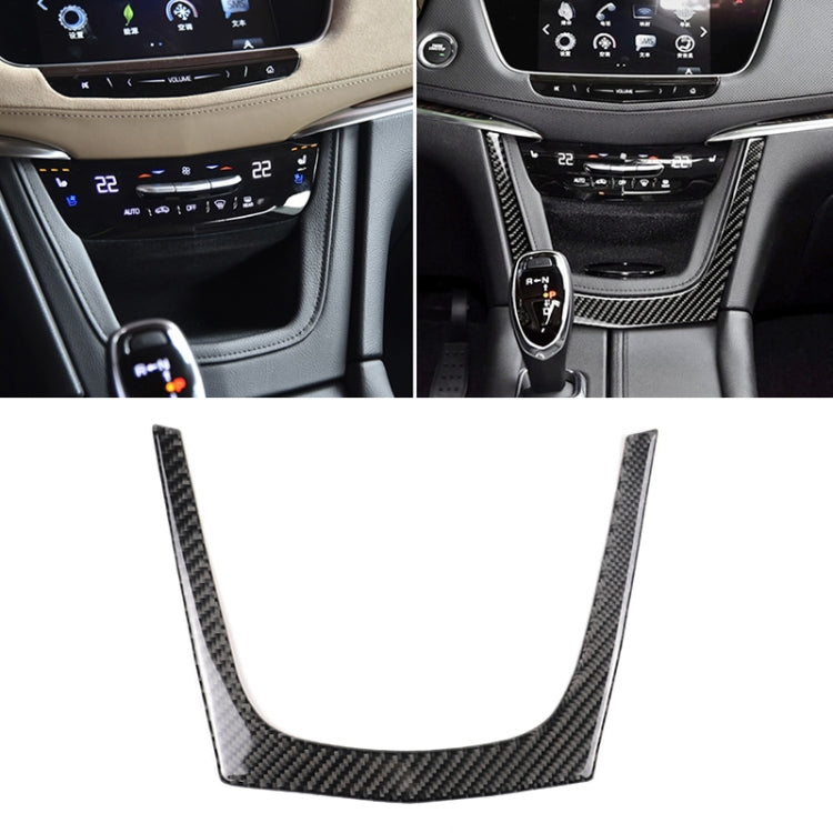 Car Carbon Fiber Central Control U Shape Frame Decorative Sticker for Cadillac XT5 2016-2017, Central Control U Shape