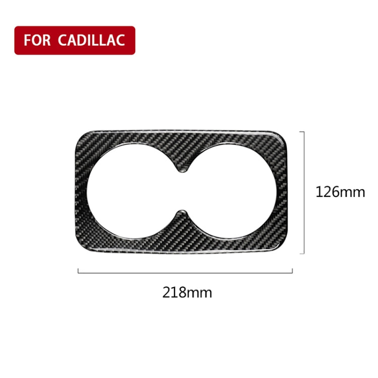 Car Carbon Fiber Rear Armrest Water Cup Decorative Sticker for Cadillac XT5 2016-2017, Rear Armrest Water Cup