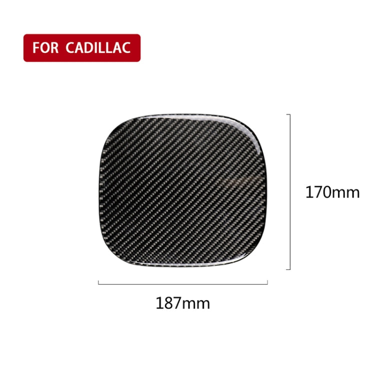 Car Carbon Fiber Fuel Tank Cap Decorative Sticker for Cadillac XT5 2016-2017, Fuel Tank Cap