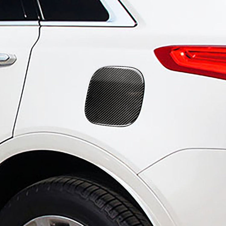 Car Carbon Fiber Fuel Tank Cap Decorative Sticker for Cadillac XT5 2016-2017, Fuel Tank Cap