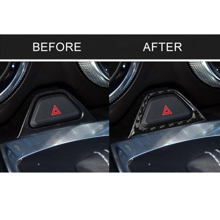 Car Carbon Fiber Warning Light Decorative Sticker for Chevrolet Camaro 2017-2019, Warning Light