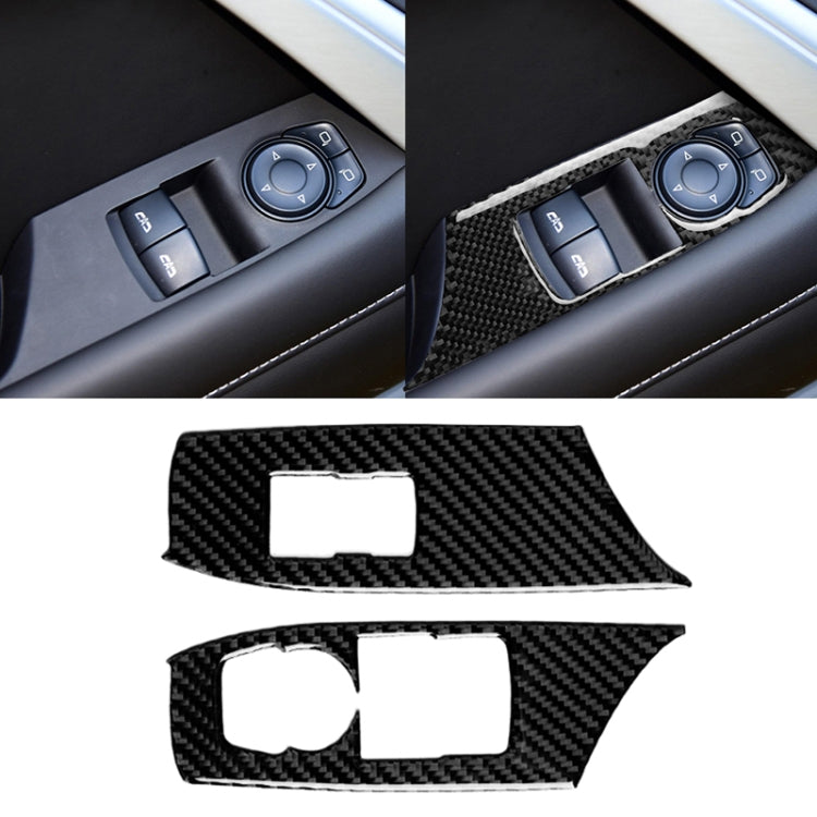 2 in 1 Car Carbon Fiber Window Lift Panel Decorative Sticker for Chevrolet Camaro 2017-2019, Left Drive, Window Lift Panel