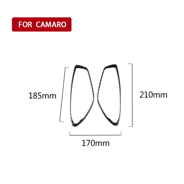 2 PCS Car Carbon Fiber Door Inner Handle Panel Decorative Sticker for Chevrolet Camaro 2017-2019, Door Inner Handle Panel