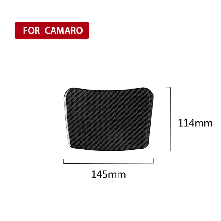 Car Carbon Fiber Rear Seat Storage Box Decorative Sticker for Chevrolet Camaro 2016, Rear Seat Storage Box