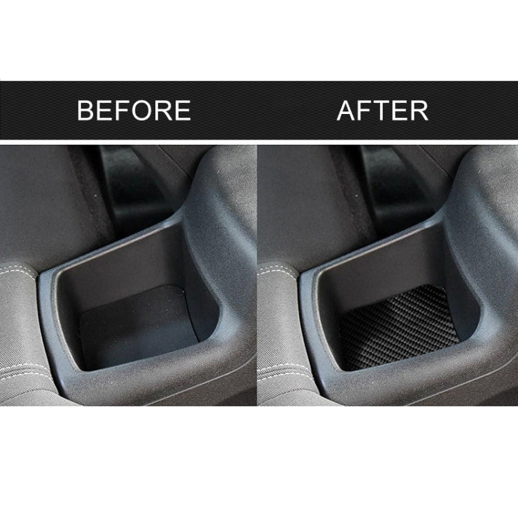 Car Carbon Fiber Rear Seat Storage Box Decorative Sticker for Chevrolet Camaro 2016, Rear Seat Storage Box