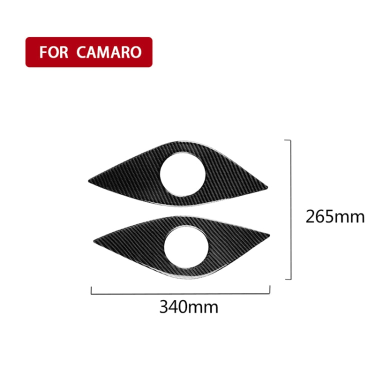 2 PCS Car Carbon Fiber Rear Horn Decorative Sticker for Chevrolet Camaro 2017-2019, Rear Horn