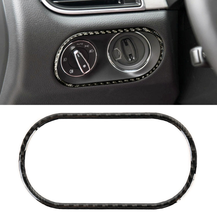 Carbon Fiber Car Headlight Switch Panel Decorative Sticker for Porsche Macan, Headlight Switch Panel