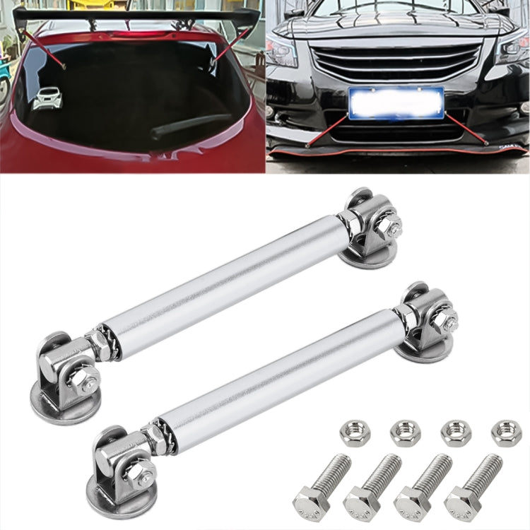 2 PCS Car Modification Adhesive Surrounded Rod Lever Front and Rear Bars Fixed Front Lip Back Shovel, Length: 10cm, 10cm (Silver), 10cm (Red), 10cm (Blue), 10cm (Colour), 10cm (Black)